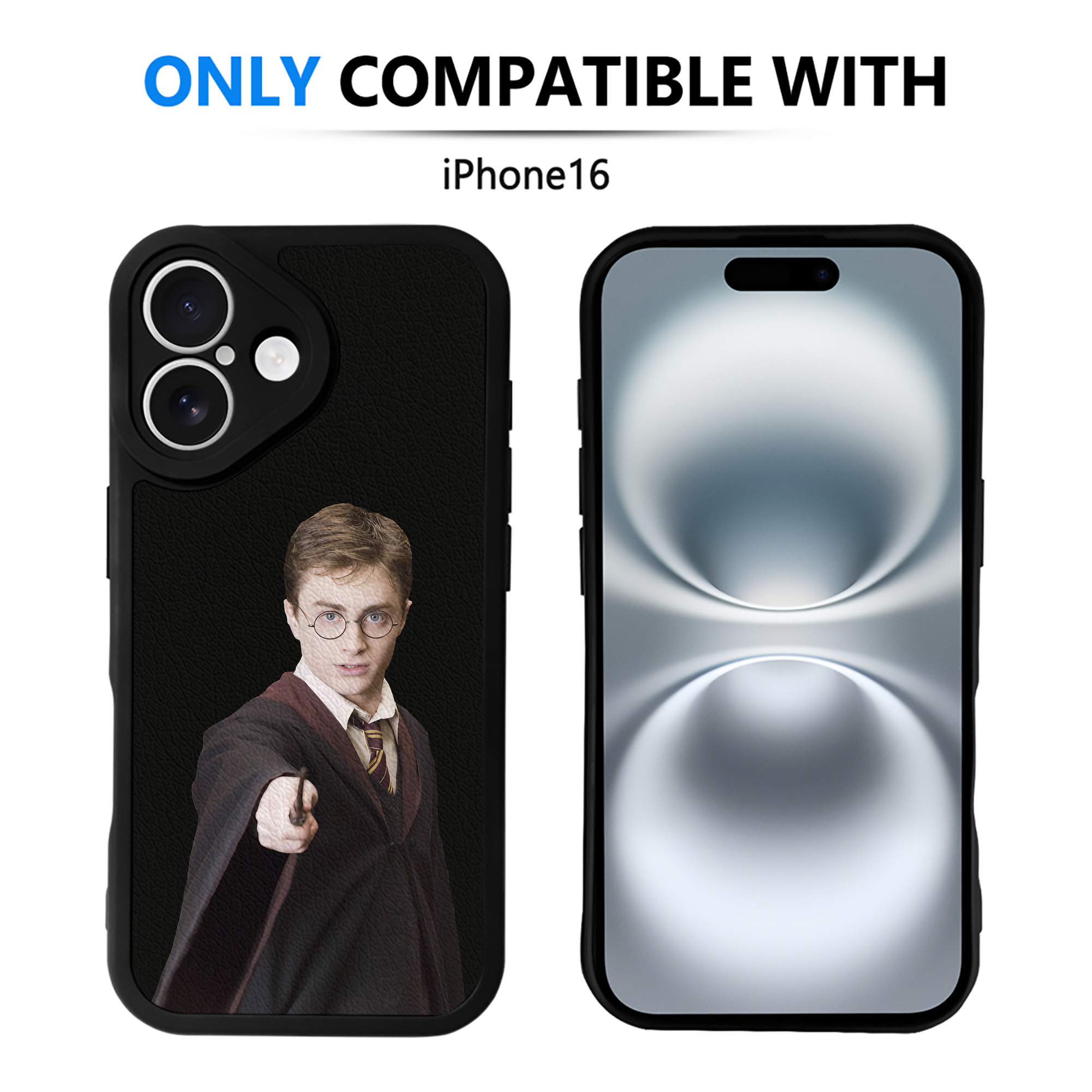 （画像用） Harry Potter ハリー・ポッターシリーズ 【iPhone 16シリーズ対応】シリコンスマホケース（レザー調） 材質：シリコン